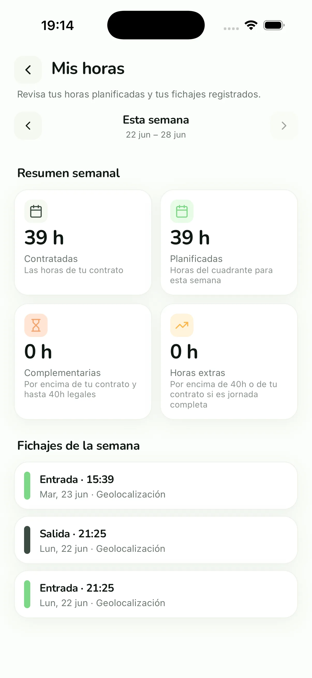 Resumen de horas de Woblip